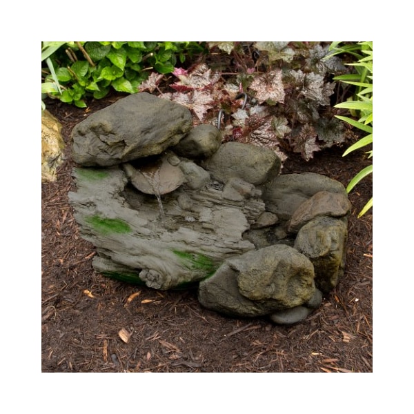 Nature Spring Outdoor Water Fountain with Stone Waterfall, Natural Looking Rock and Sound for Decor on Patio, Lawn 815623QNN - main